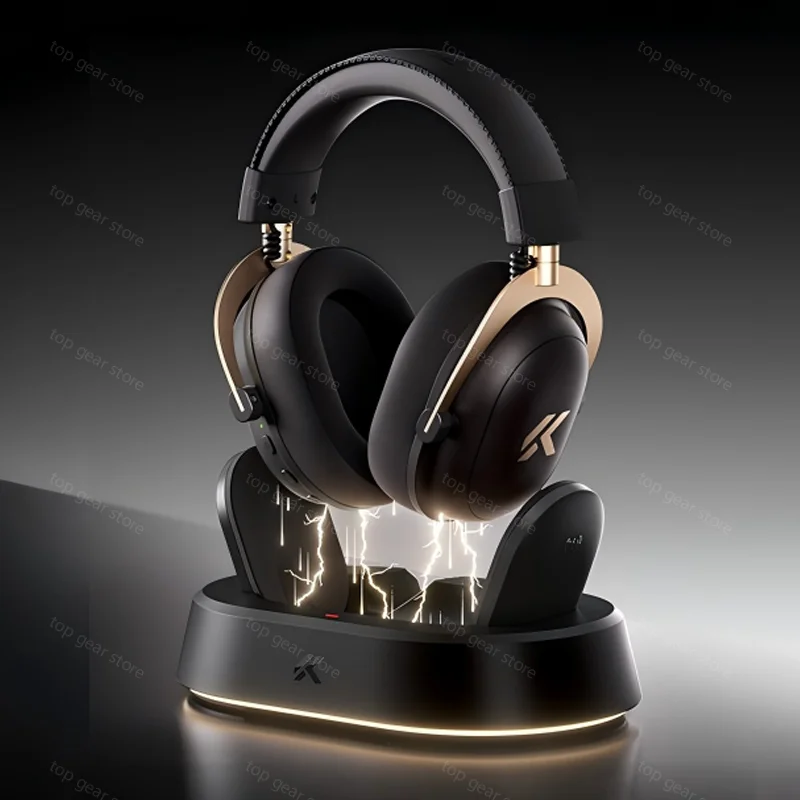 MCHOSE V9 Turbo Gaming Headset BT 2.4G Lage Latentie Draadloze Esports Headset Met 60mm Dynamische Driver 2000mAh Magnetisch Opladen Voor Gamers