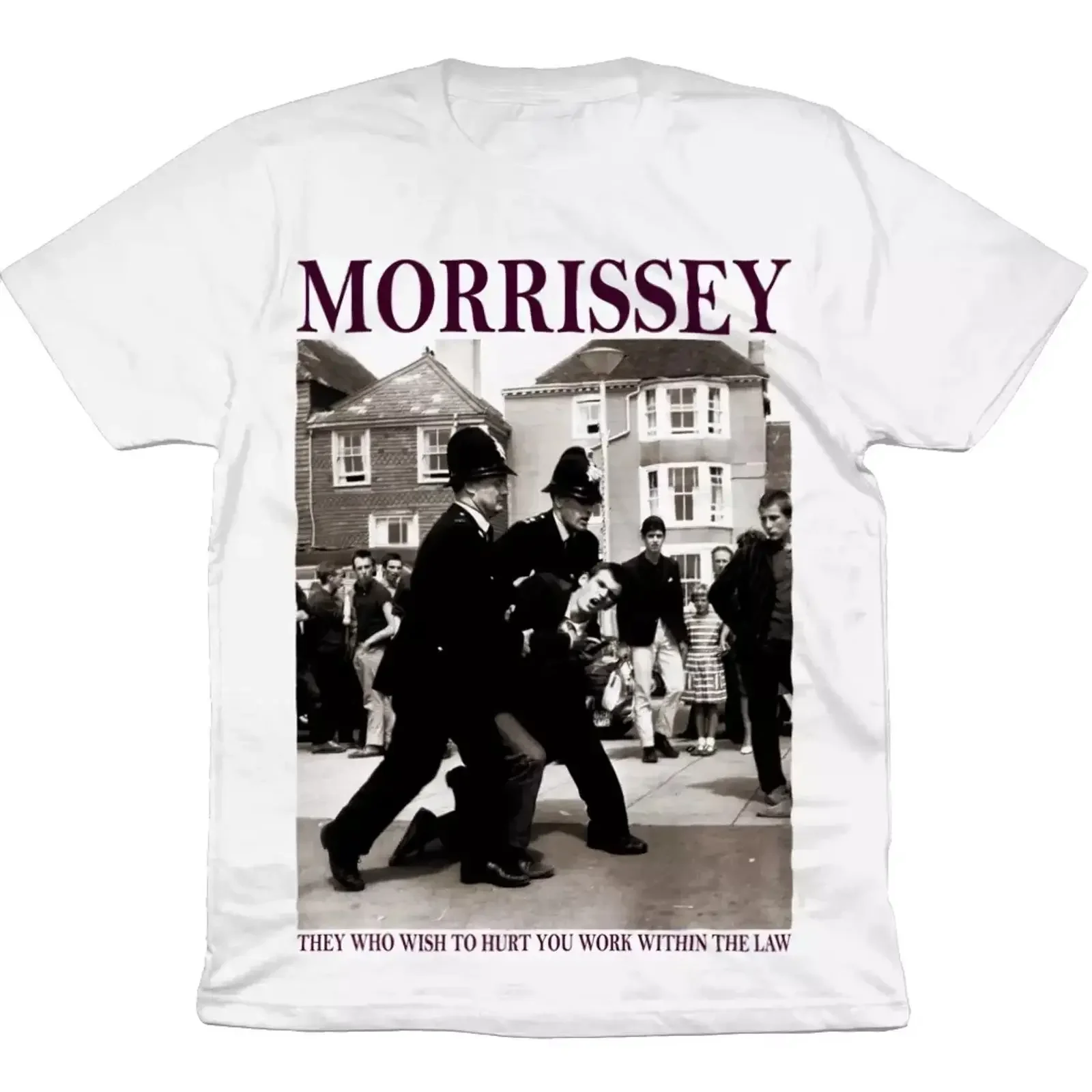 MORRISSEY ' Crashing Bores' Organic T Shirt The Smiths TN0134 vintage Washed Stylish Top For Everyday Wear Versatile streetwear