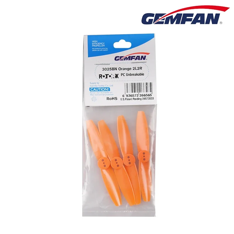 10 paia (10CW + 10CCW) Gemfan 3025BN 3 x2.5 elica a 2 pale 3 fori 1.5mm per RC FPV Freestyle 3 pollici Micro droni parti fai da te