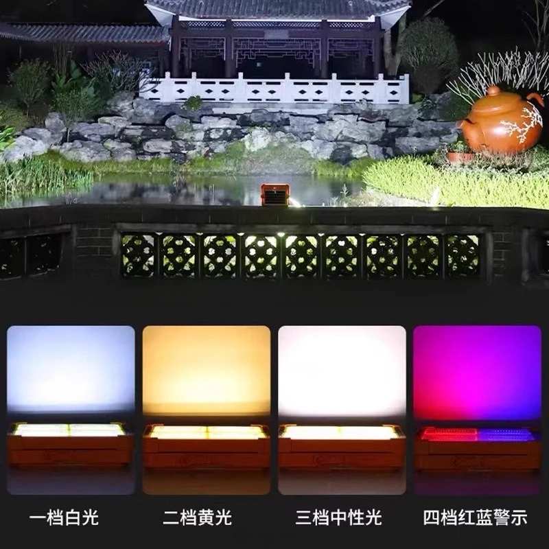 ضوء كشك للسوق الليلي بالطاقة الشمسية في الهواء الطلق، دعامة محمولة، كشك متنقل، إضاءة طوارئ للتخييم، ضوء قوي #3