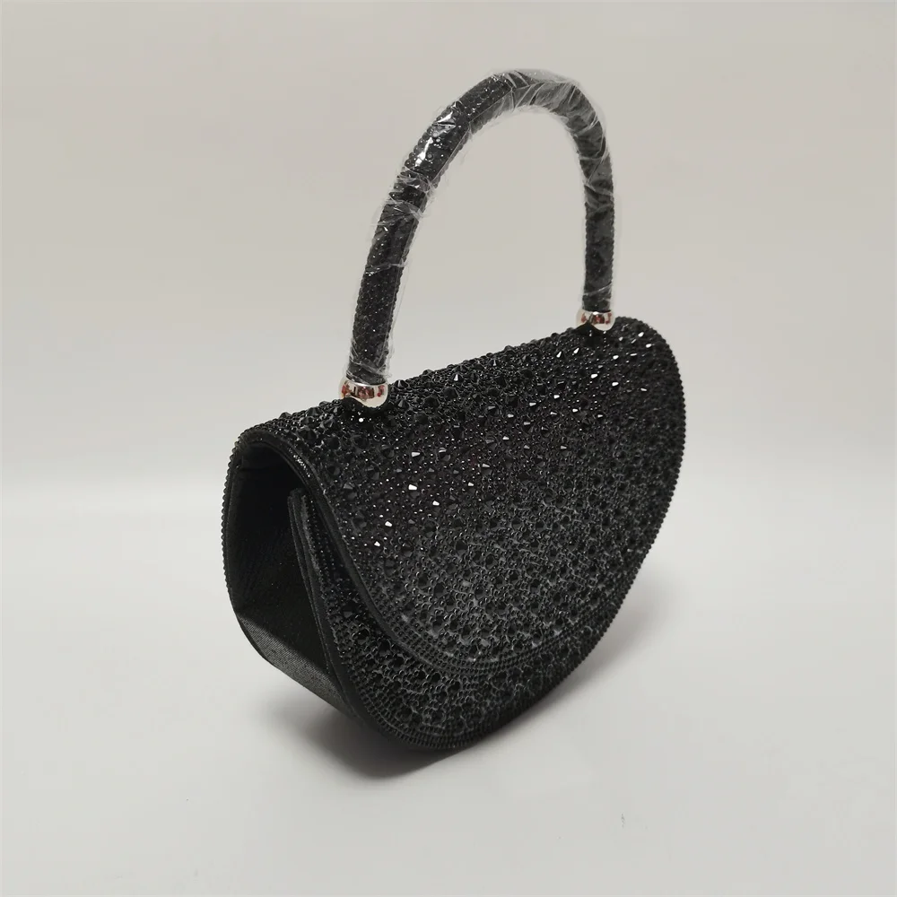 Gold Stylish Women's Rhinestone Clutch Bag, Women's Hand B and Crossbody Bag Party HandBag Light Lady Bag F918-1 image 2