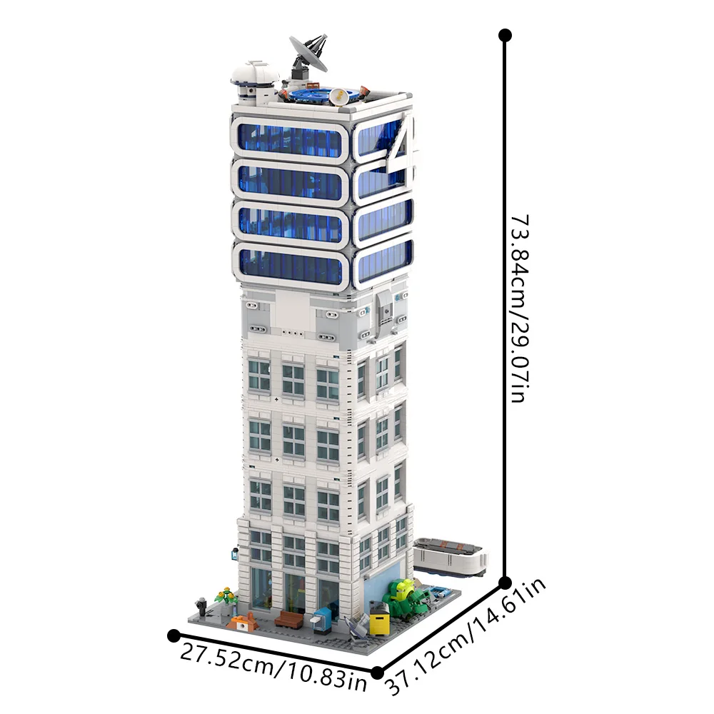 MOC Modular Baxter Bricks Model Movie Four Super Hero Baxter Architecture Building Blocks Assembly Toys Children Birthday Gifts