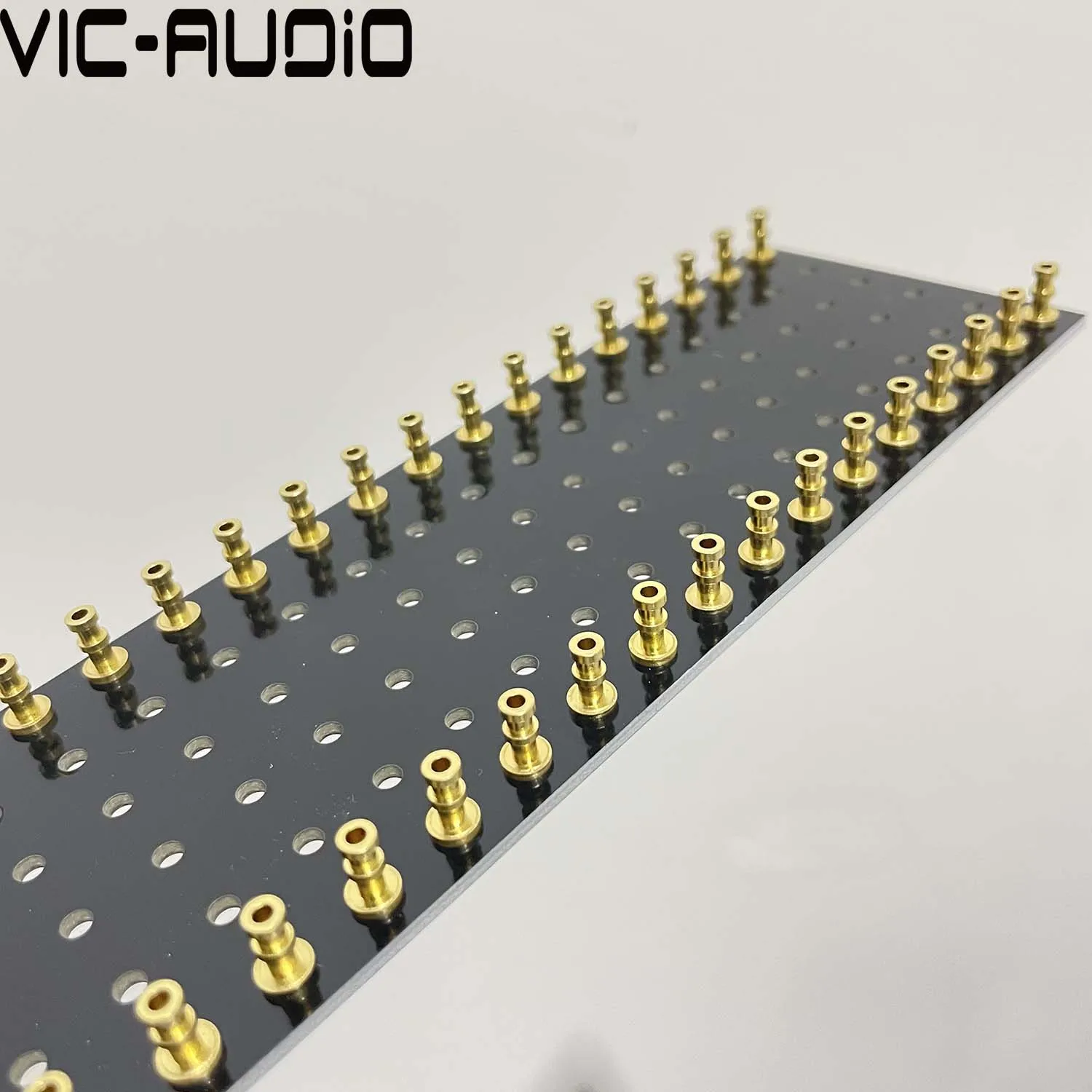 1PC 60 Posts Tag Strip Turret Lug Board Preto Amarelo Verde Rodada Banhado A Ouro Para Hifi Vintage Audio Guitar AMP DIY 300*60*2mm