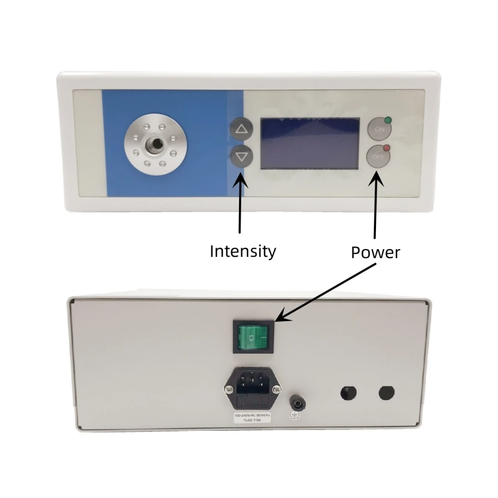 Fontes luminosas médicas do endoscópio do halogênio LED, câmera flexível fria da endoscopia, fonte ENT, 100W