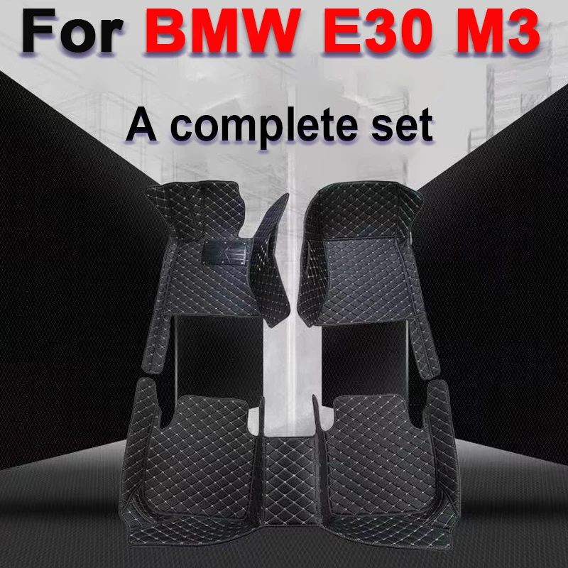 Custom Automotive Car Floor Mats For BMW E30 M3 1986 1987 1988 1989 1990 Auto Luxury Leather Men Women Car Mats Full Coverage