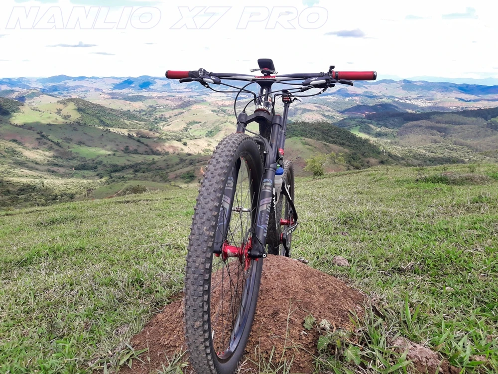 NANLIO X7 Fahrrad-Luftgabel, Rückprall-Einstellung, 26/27,5/29 Zoll, gerade/konisch, RL/LO MTB-Fahrradgabel, 120 140 mm, Reisen – Detail 2