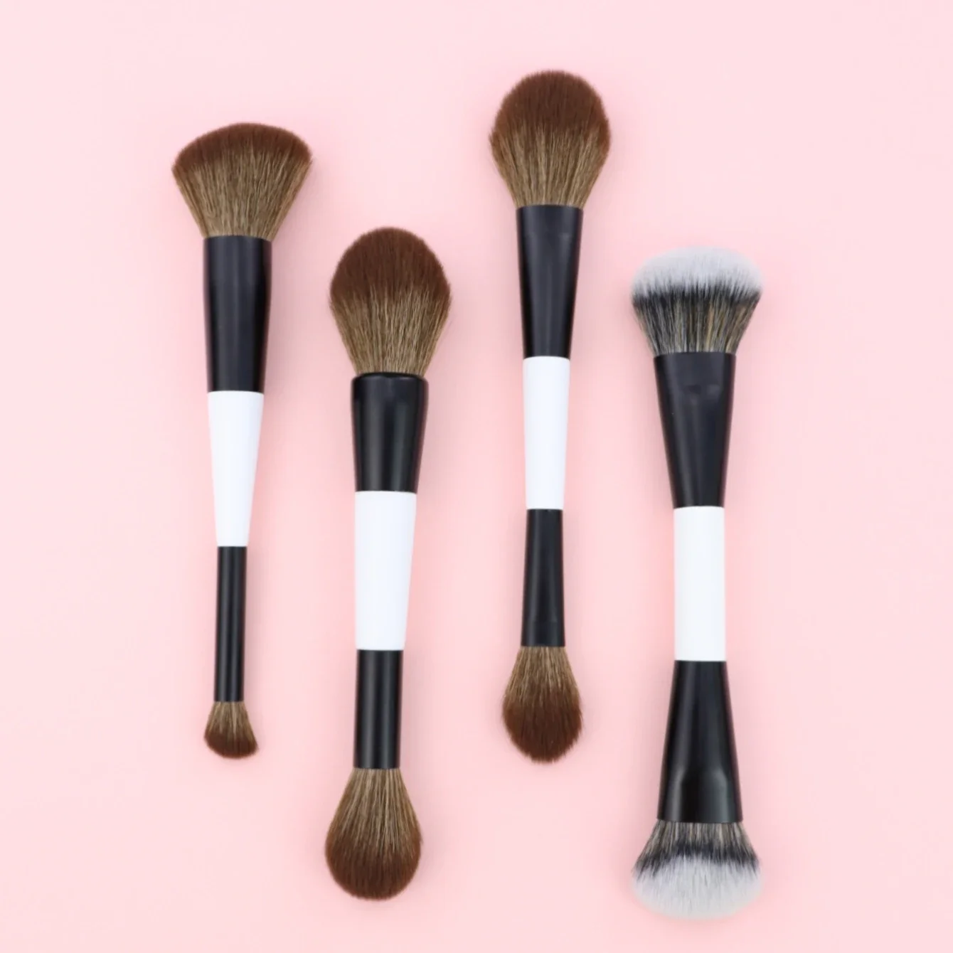 4 Double-Headed Makeup Brushes, Multi-Functional Makeup Brush, Blush Brush, Foundation Brush,