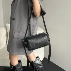 [BOMP] 2024 Autumn Unique Design Bubble Sheepskin Pattern Square Bag 2024 Fashionable Rivet Pillow Versatile Casual Crossbody