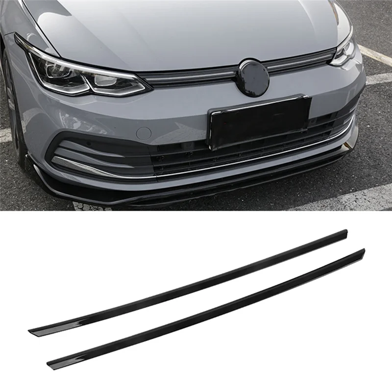 자동차 광택 블랙 프론트 범퍼 메쉬 센터 그릴, 몰딩 스트립 커버 트림, VW 골프 8 MK8 2021 2022