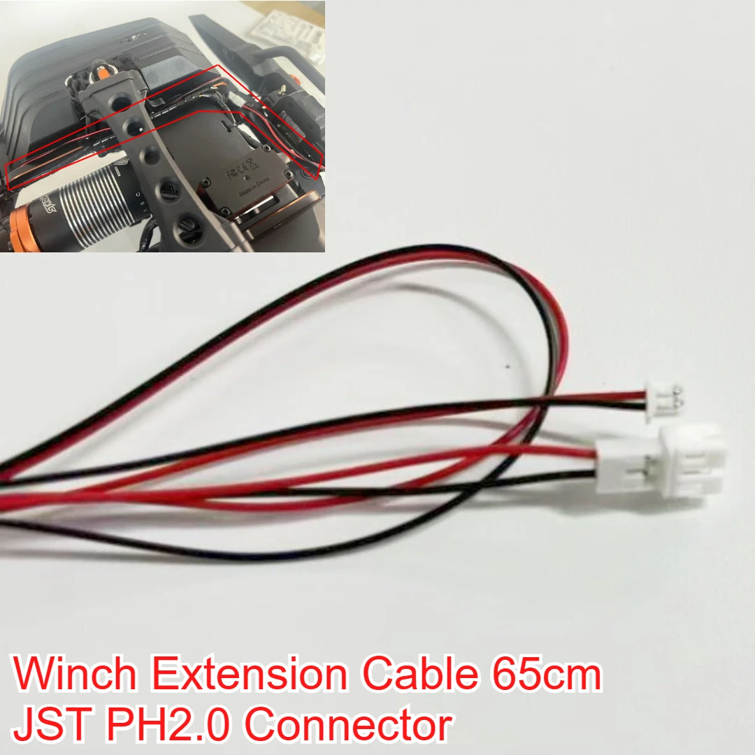 For Rlaarlo MK07 1/7 RC Vehicle Winch Extension Cable 65cm JST PH2.0 Connector Custom Model Number Decorative Upgrade Parts