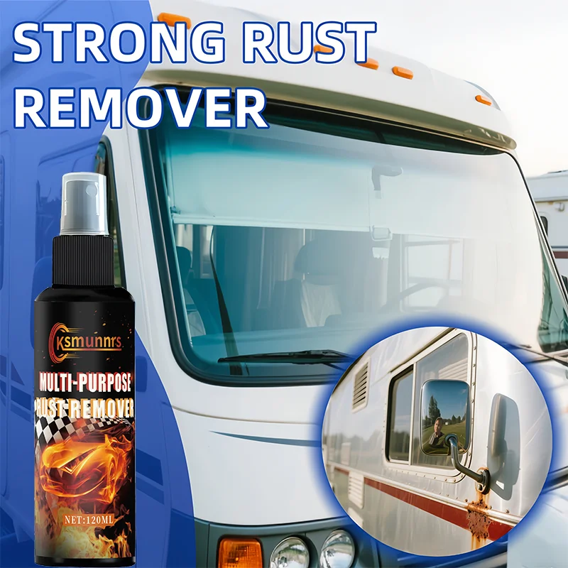สเปรย์กําจัดสนิม RV น้ํายาทําความสะอาดรถจักรยานยนต์ เหมาะสําหรับรถยนต์ จักรยาน และพื้นผิวโลหะตกแต่งบ้าน - การป้องกันสนิมอย่างรวดเร็ว