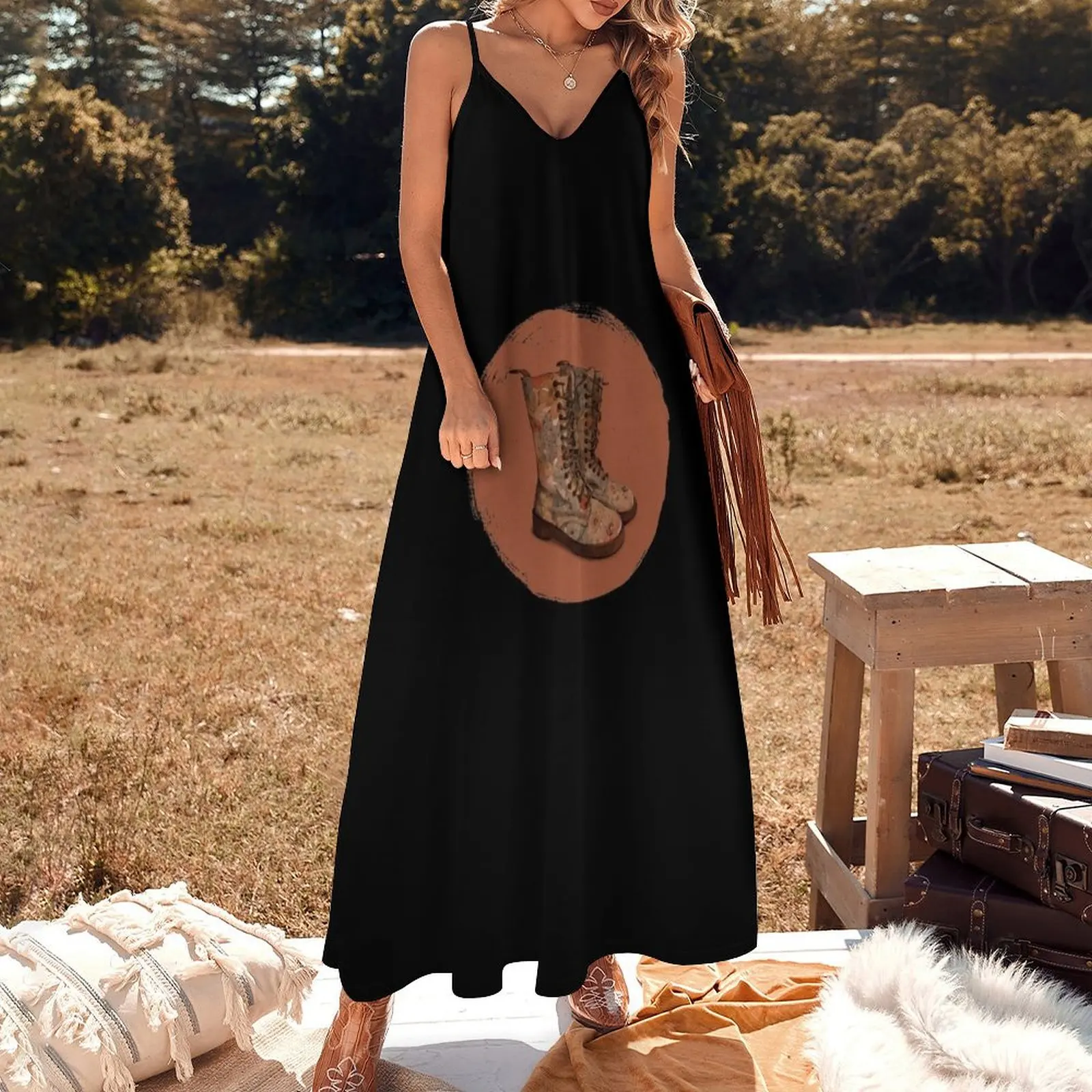 These boots are made for walking Sleeveless Dress Women's long dress Women's summer dresses women long dresses