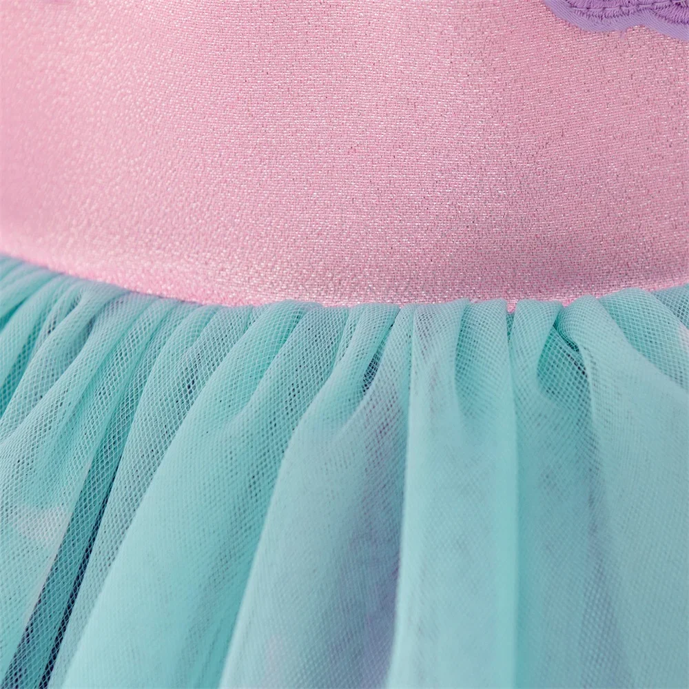 Baby Newborn Toddler Little Mermaid Ariel Princess Dress for Kids Shell Tulle Cosplay Costume Children Carnival 1st Birthday Kid