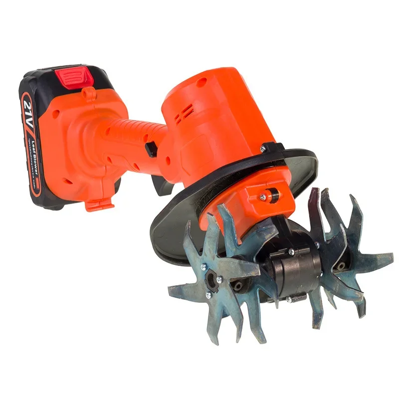 Durable New Lithium Battery Micro-tillage Cultivator Soil Loosening Small Soil Tiller Plowing Machine Household Electric