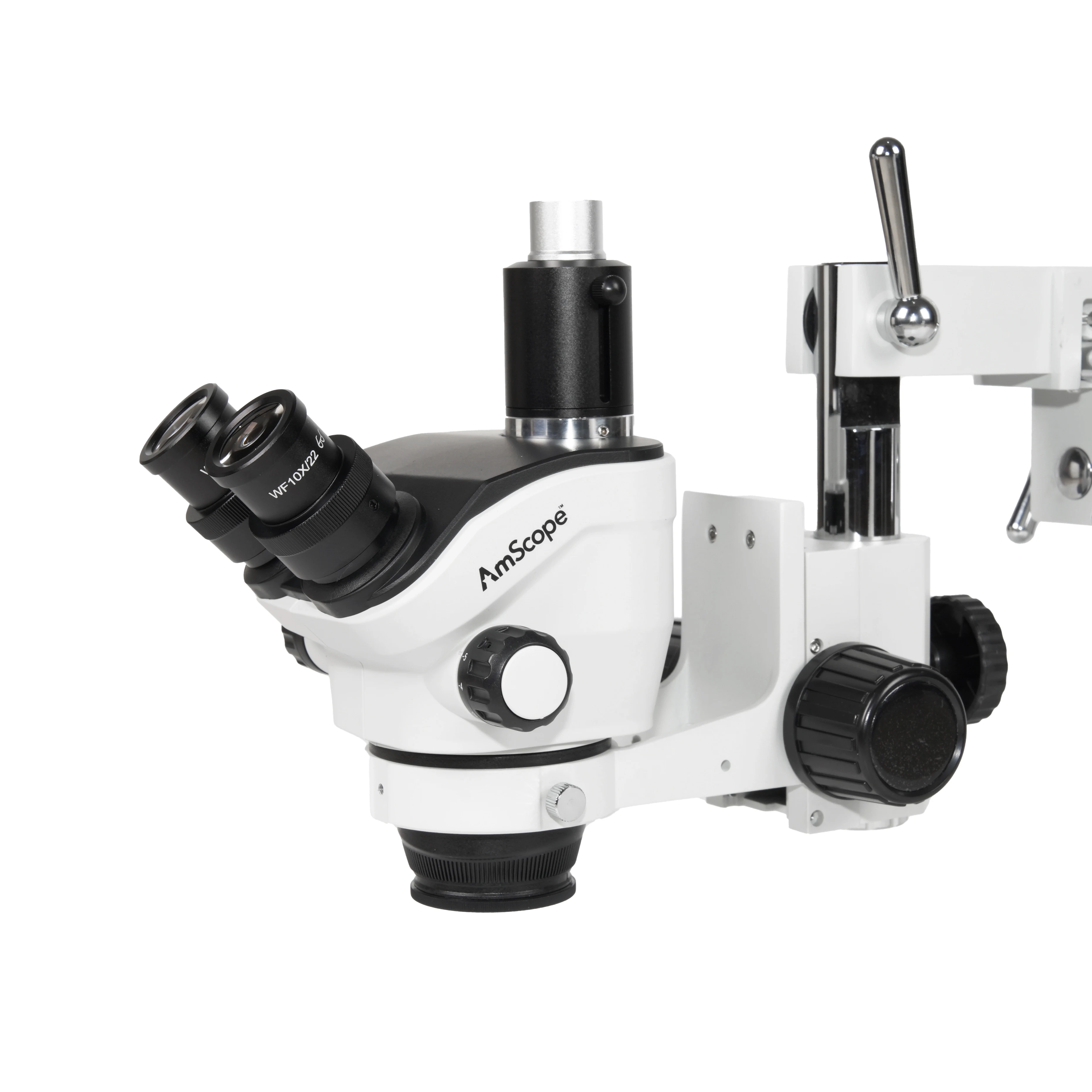Recomendado para la reparación de teléfonos móviles - Cabezal de microscopio estéreo trinocular simul-focal AmScope 7X-50X