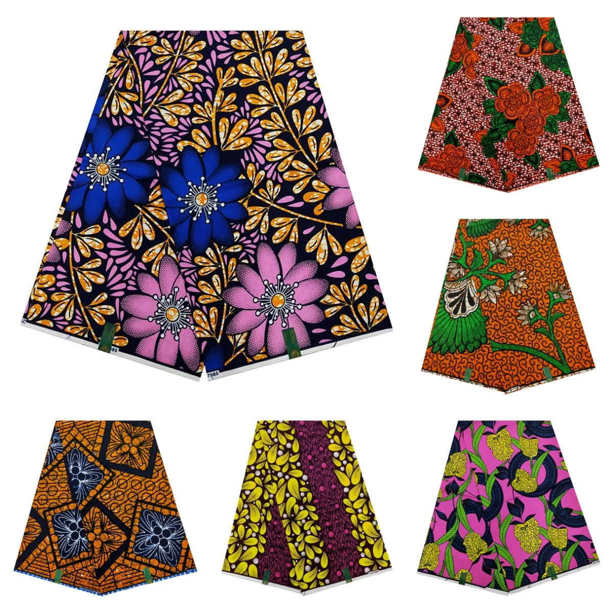 New African Wax Prints Fabric Ankara Batik Loincloth 100% Cotton Veritable Soft Material High Quality Women Wedding Dress Sewing