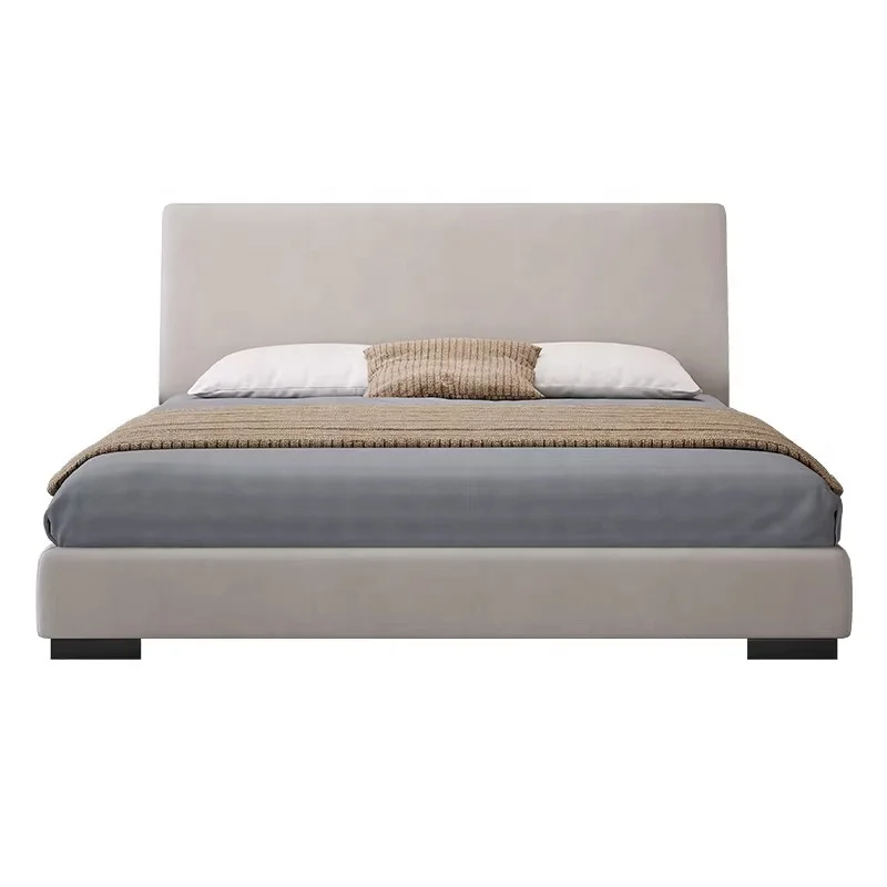 xx-Simple Modern Minimalist Eco-Friendly Full Bed Storage for Rooms Durable Microfiber Fabric Wedding Bed Edge Storage&