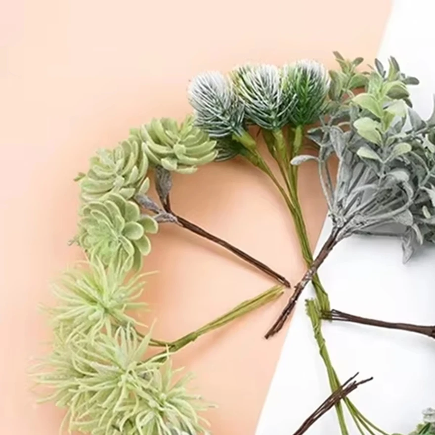 

3Pcs Artificial Plants Home Room Wedding Party Decor Bridal Living Room Accessory Clearance Handmade Christmas Simple Fake Plant