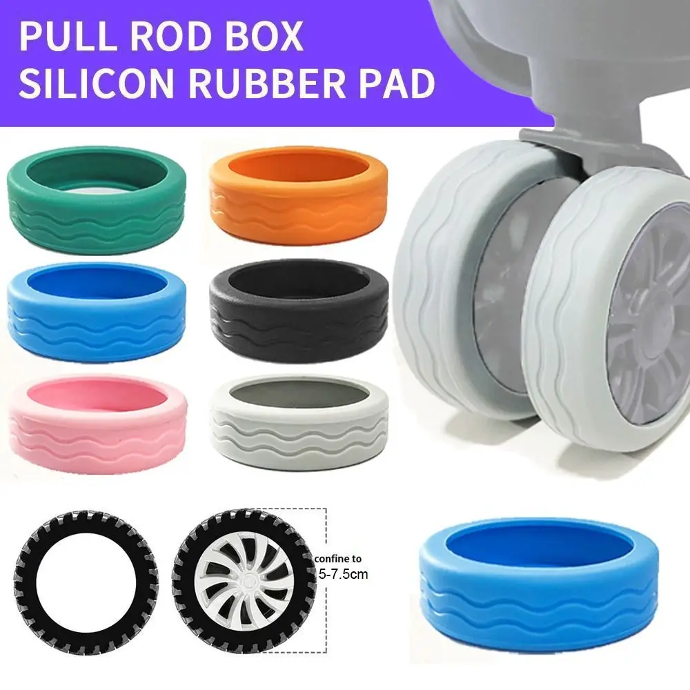 

8PCS/Set Silicone Travel Luggage Caster Shoes with Silent Sound Reduce Wheel Wear Luggage Wheel Covers Reduce Noise