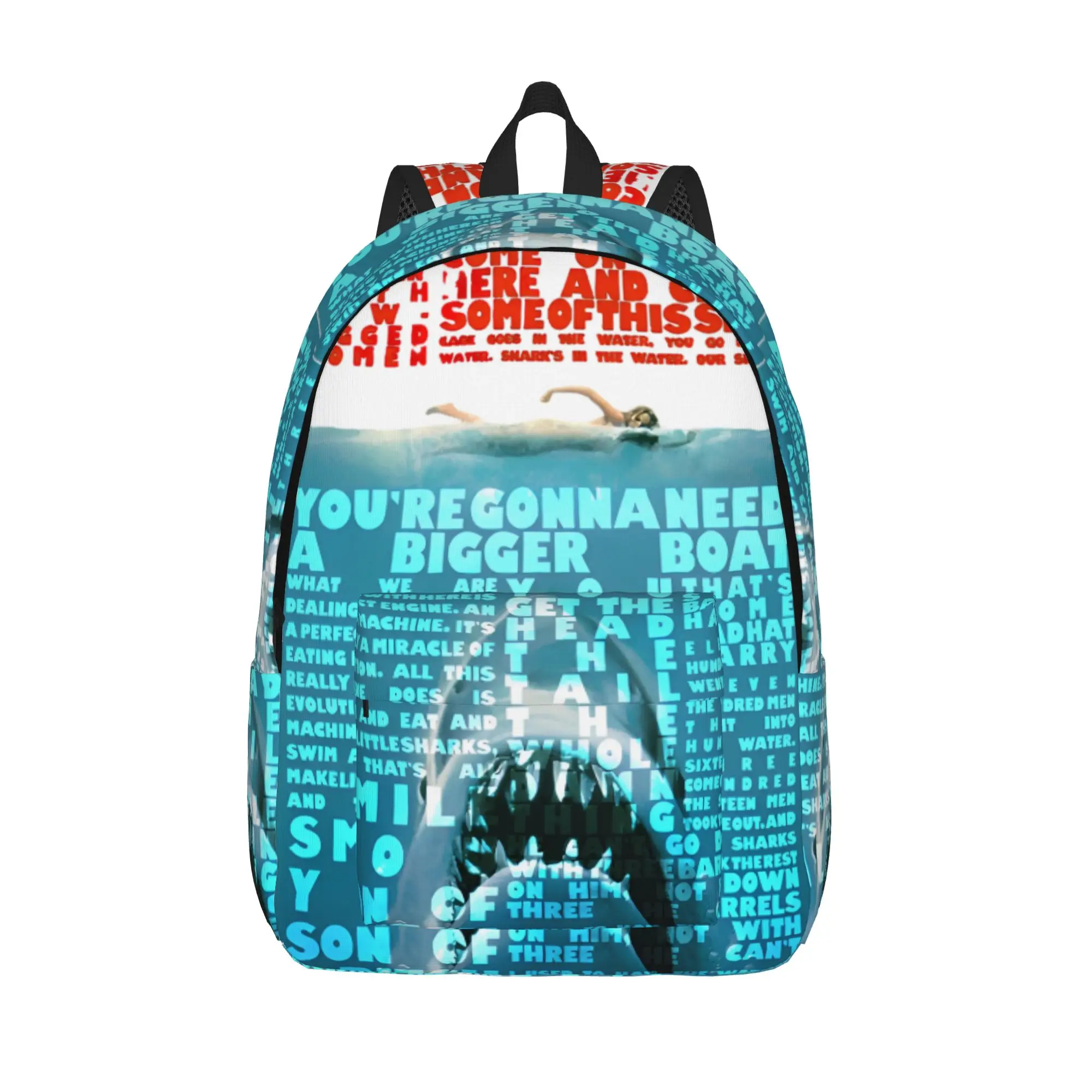 

Jaws 50th Anniversary Iconic Movie Backpack Men Women Teenage High School Work Daypack Classic Shark College Shoulder Bag Gift