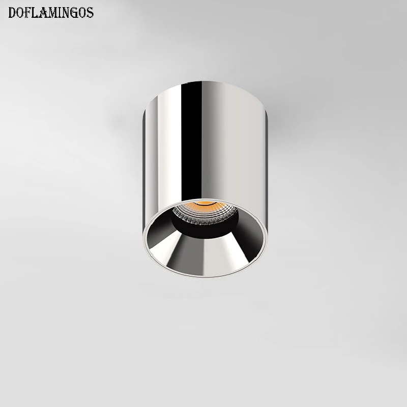 2026 Technology Silver Downlights Anti-dazzle Ceiling 7W 10W Height 95mm Minimalist Design Spotlight Mirror Fashion Spot Light