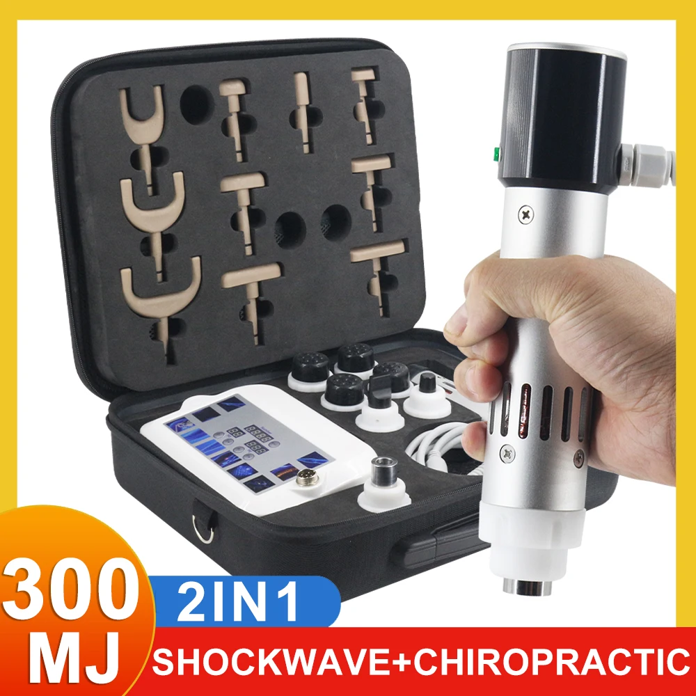 300mj Shockwave Therapy Machine 17 Heads Pain Relief Men ED Treatment 2in1 Chiropractic Tool  Shock Wave Chiropractic Adjust To