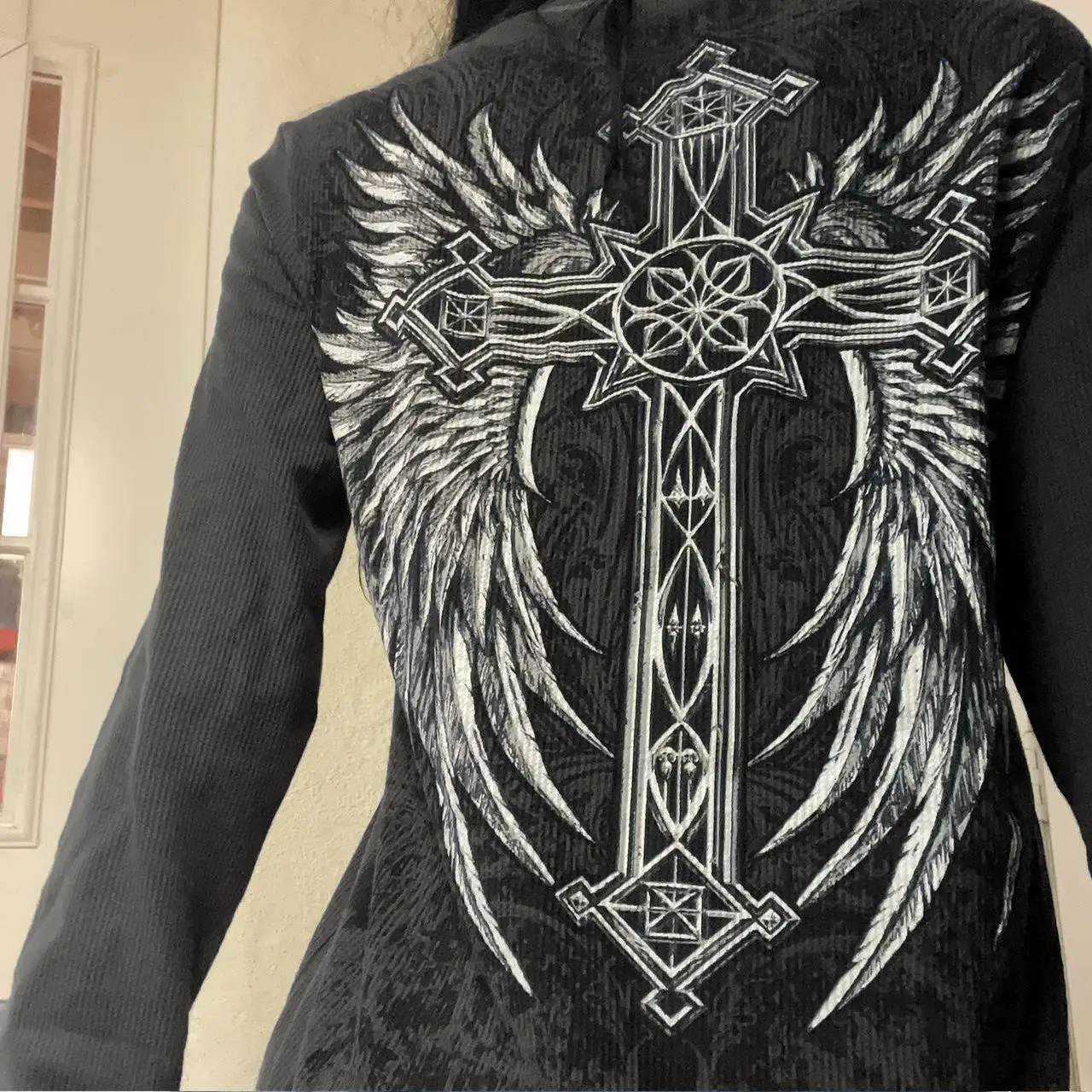 

Women's Casual Vintage Long Sve Printed Long T-irt Comfortable Cotton Faionable Streetwear Winter Collection