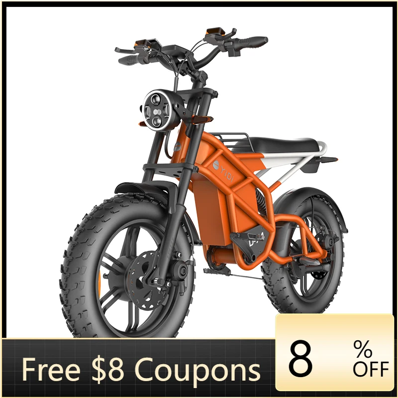 

STLF 20'' 48V 750W 1500W Fat Tire Electric Bike Pedal Fat Bike High Motor Electric Eike
