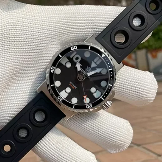 STEELDIVE Men Automatic Watch 46.5mm Mechanical Wristwatch Dive 2500ATM Waterproof BGW-9 Luminous Sapphire Mirror NH35