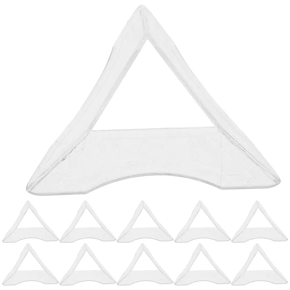 

30 шт., прозрачный пластиковый держатель для скоростного куба, детский органайзер-куб-головоломка, мини-треугольная подставка для дисплея, настольное хранилище