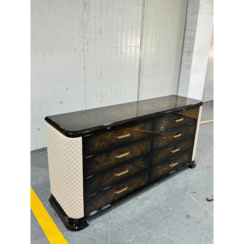 Side cabinet piano paint solid wood storage cabinet