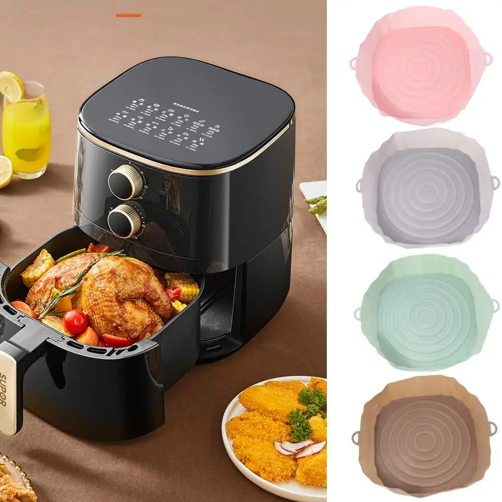 20cm Easy To Clean Baking Accessories Pot Grill Liner Air Fryer Tray Baking Tray Oven Pan Mat Kitchen Accessories