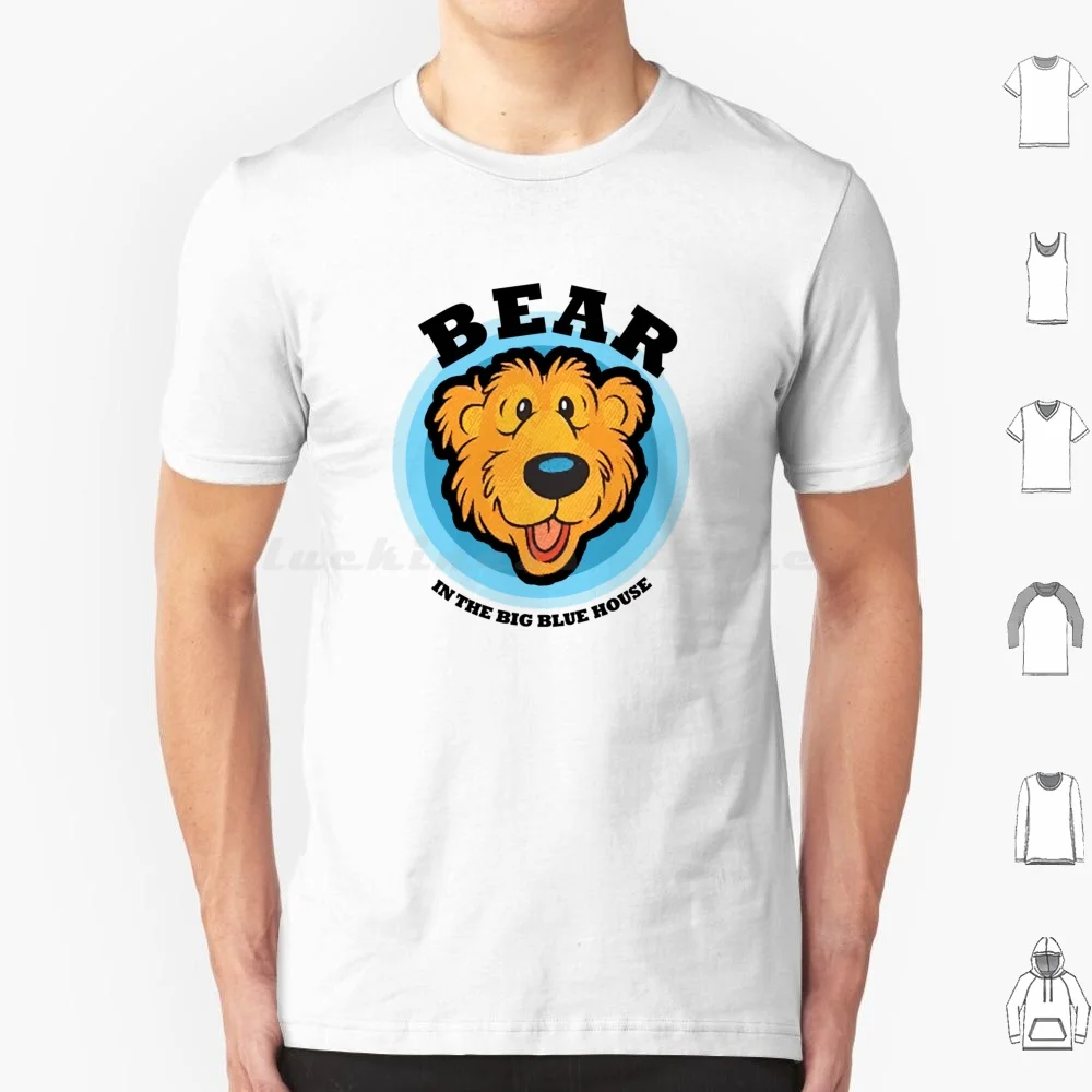 Camiseta de "Bear In The Big Blue House", camisa 100% de algodón de talla Grande, 5