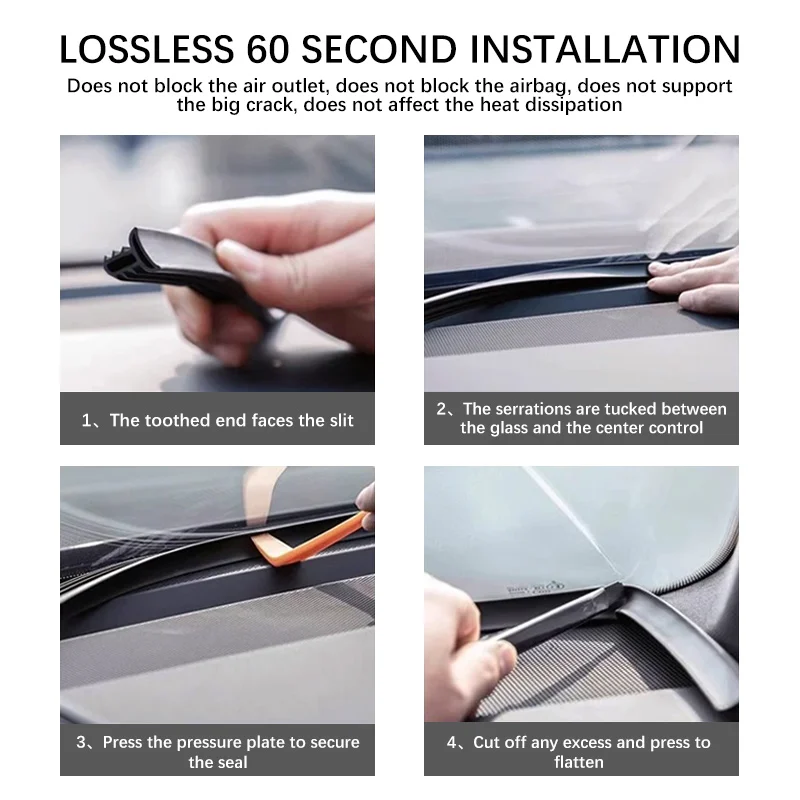 Car Central Control Dashboard Sealing Strips Soundproof Tape Car Interior Refit Accessorie For Porsche Cayenne Coupe 955 958 957 - view 6
