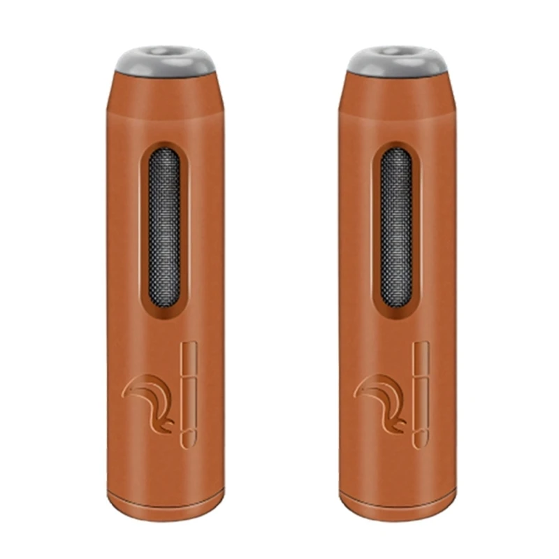 D8KE Car Ashtray for Console or Desk Use, Enclosed Cylinder Form with Plastic Body for Drivers and Daily Vehicle Use