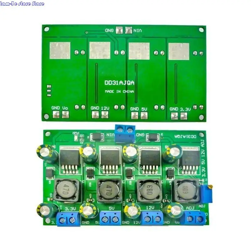 D0UA Industrial Módulo fuente alimentación canales múltiples 3.3V 5V 12V Salida ajustable Módulo alimentación