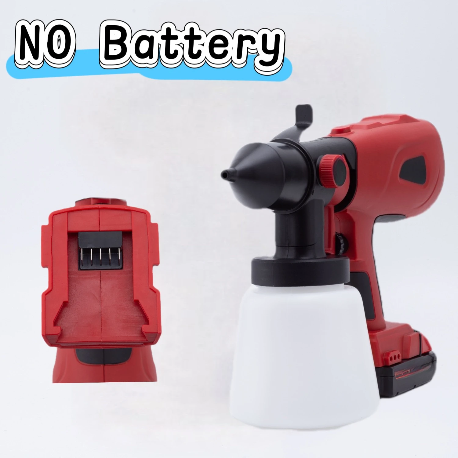 

Электрический пистолет-распылитель для Milwaukee, 18 В, литий-ионный аккумулятор, электрический портативный беспроводной бытовой мощный распылитель краски с управлением питанием