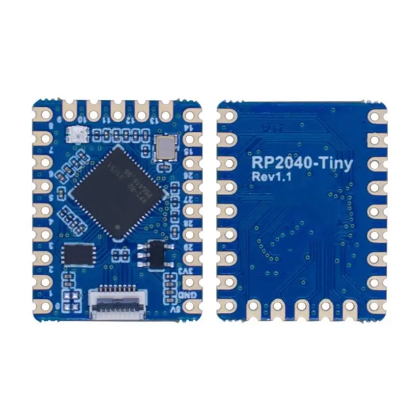 [NEW!A25P】 RP2040-Tiny Development Board Kit Featuring RP2040-Tiny Module Dual-Core Processor 133Mhz 264KB SRAM 2MB Flash