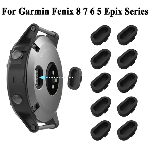 Silikon Dammskydd För Garmin Fenix 8 E 7 7X 6 6X Pro 5 5X Plus Epix Pro Gen 2 Laddningsport Dammskyddskåpa Dammskyddsplugg 8 best sales tillbehör Garmin Epix - №2