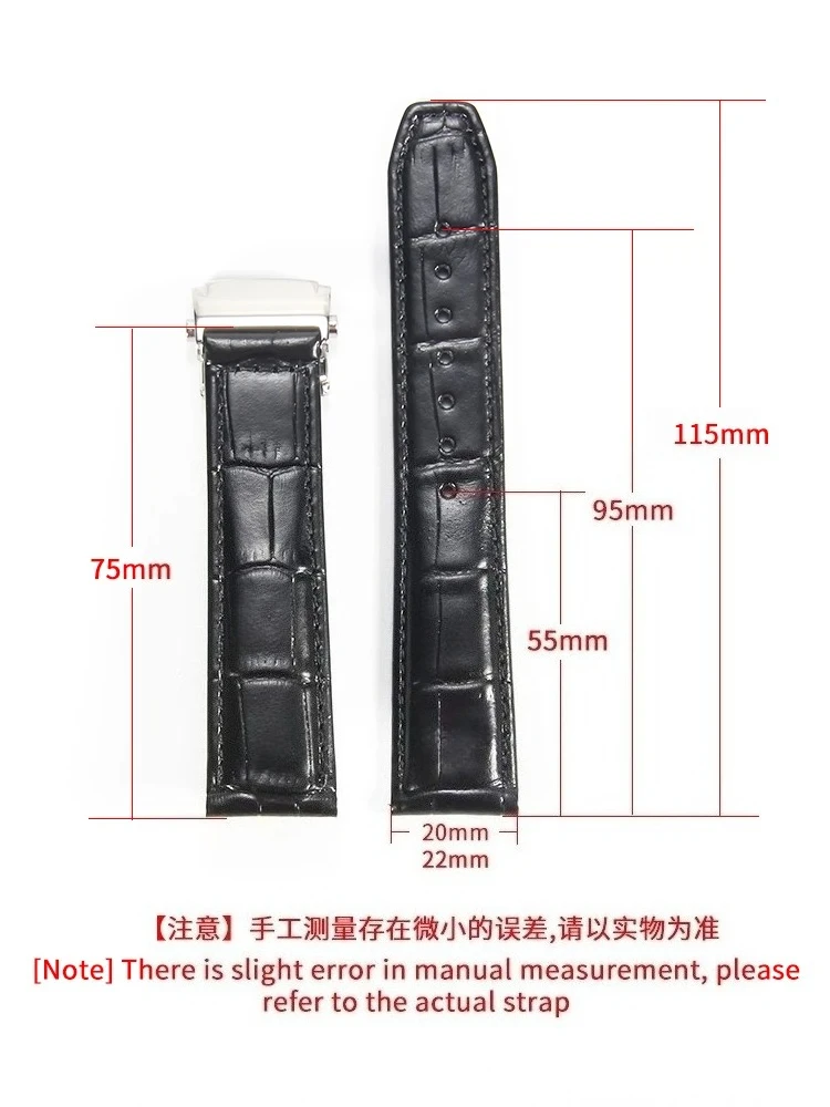 Genuine Leather Watchband for Maurice Lacroix Pontos PT6098 PT6388 Les Classiques LC6017 Series Waterproof Cowhide Strap 20 22mm