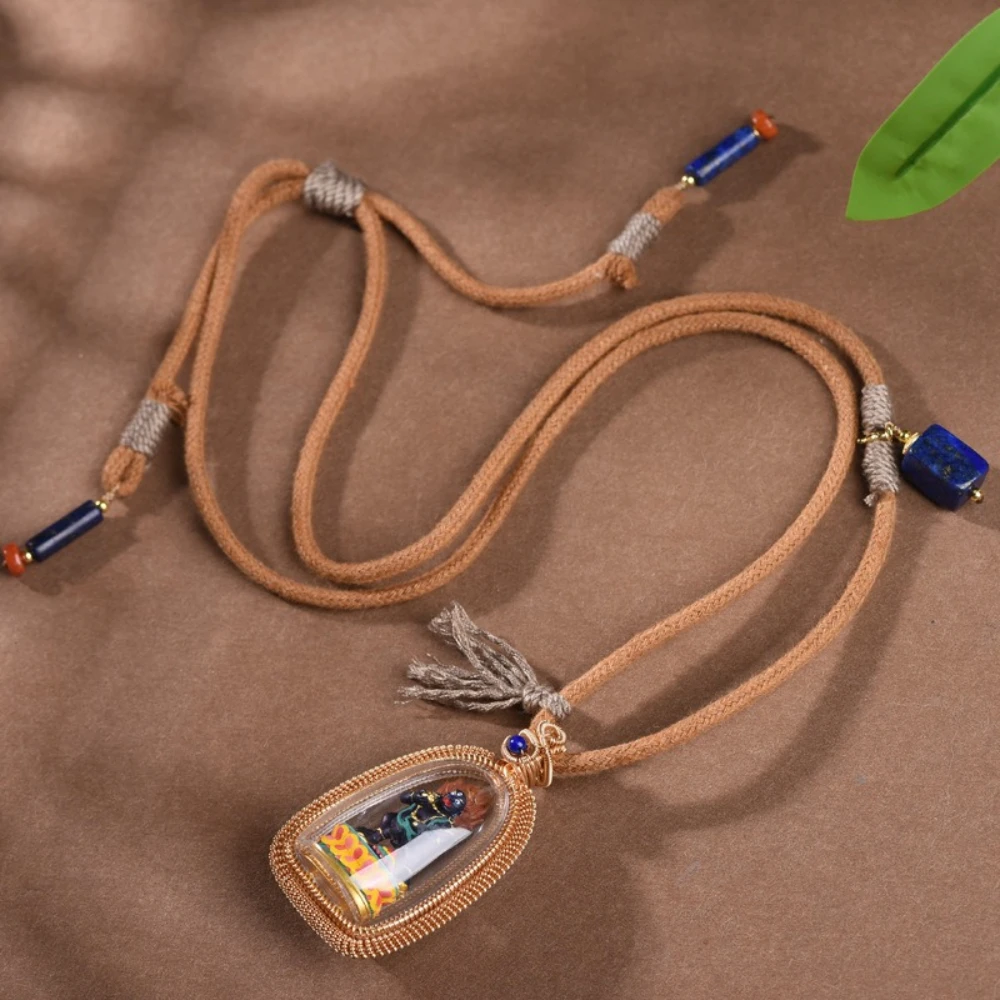 

Изысканное ожерелье-цепочка Танка, ручной работы, из хлопкового шнура, для мужчин и женщин, универсальное, модное украшение