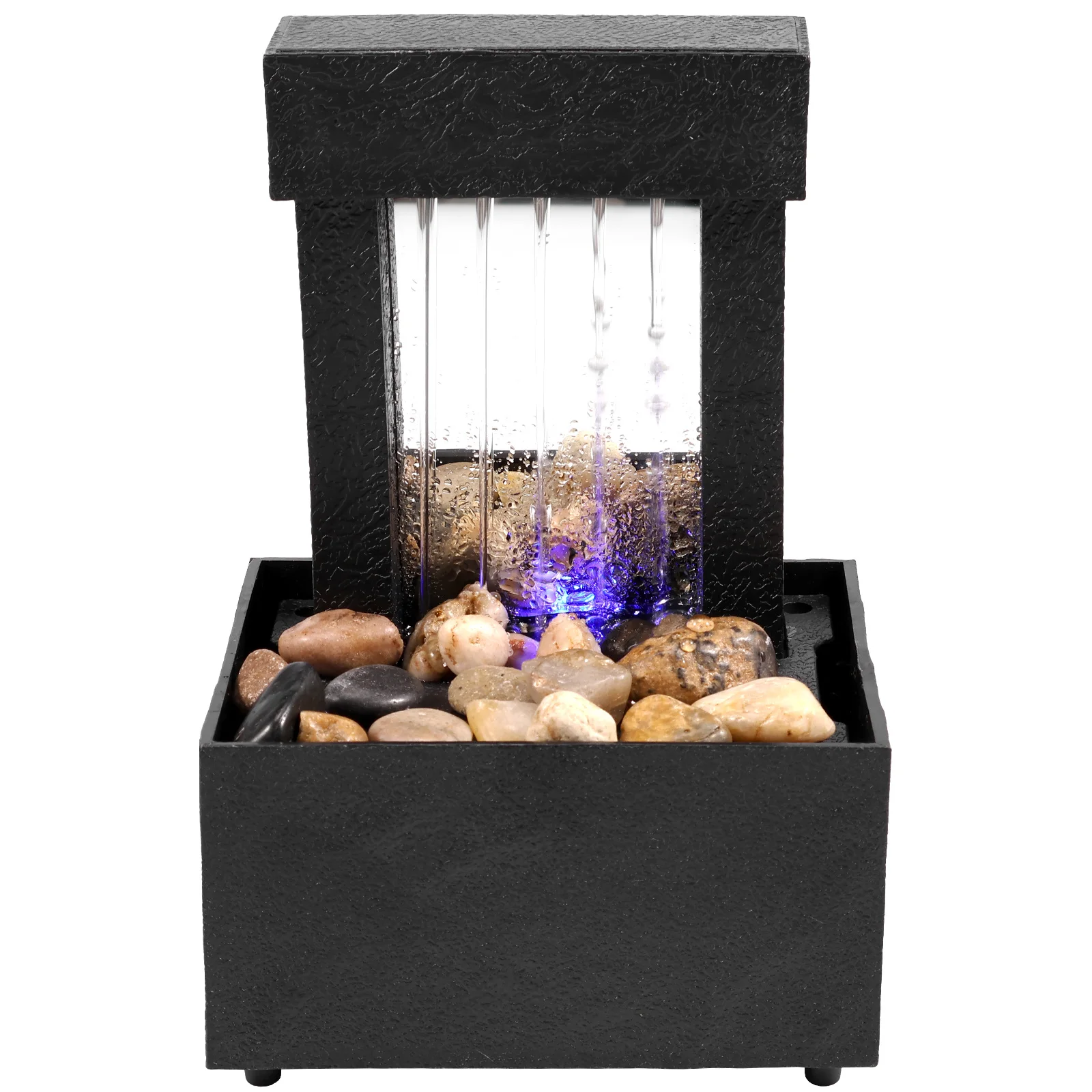 NONE Tisch-Wasserfall, Heimdekoration, Entspannung, Meditation, Desktop-Brunnen mit weichen Lichtern, fließendes Wasser, Ornamente, Muttertagsgeschenke 5