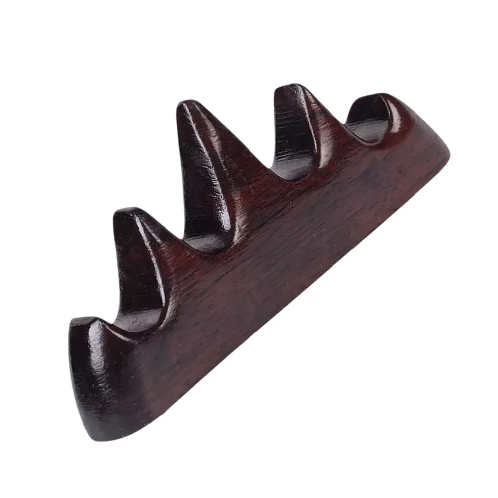 

Red Sandalwood Pen Holder Solid Wood Brush Rack Calligraphy Ink Rest Desktop ganizer Stand for Writing Painting