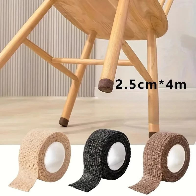 1PC 2.5cm*4m Tapes Chair Leg Floor Protector, Non Slip Furniture Leg Pads Tape, DIY Chair Leg Protectors for Hardwood Floors image 2