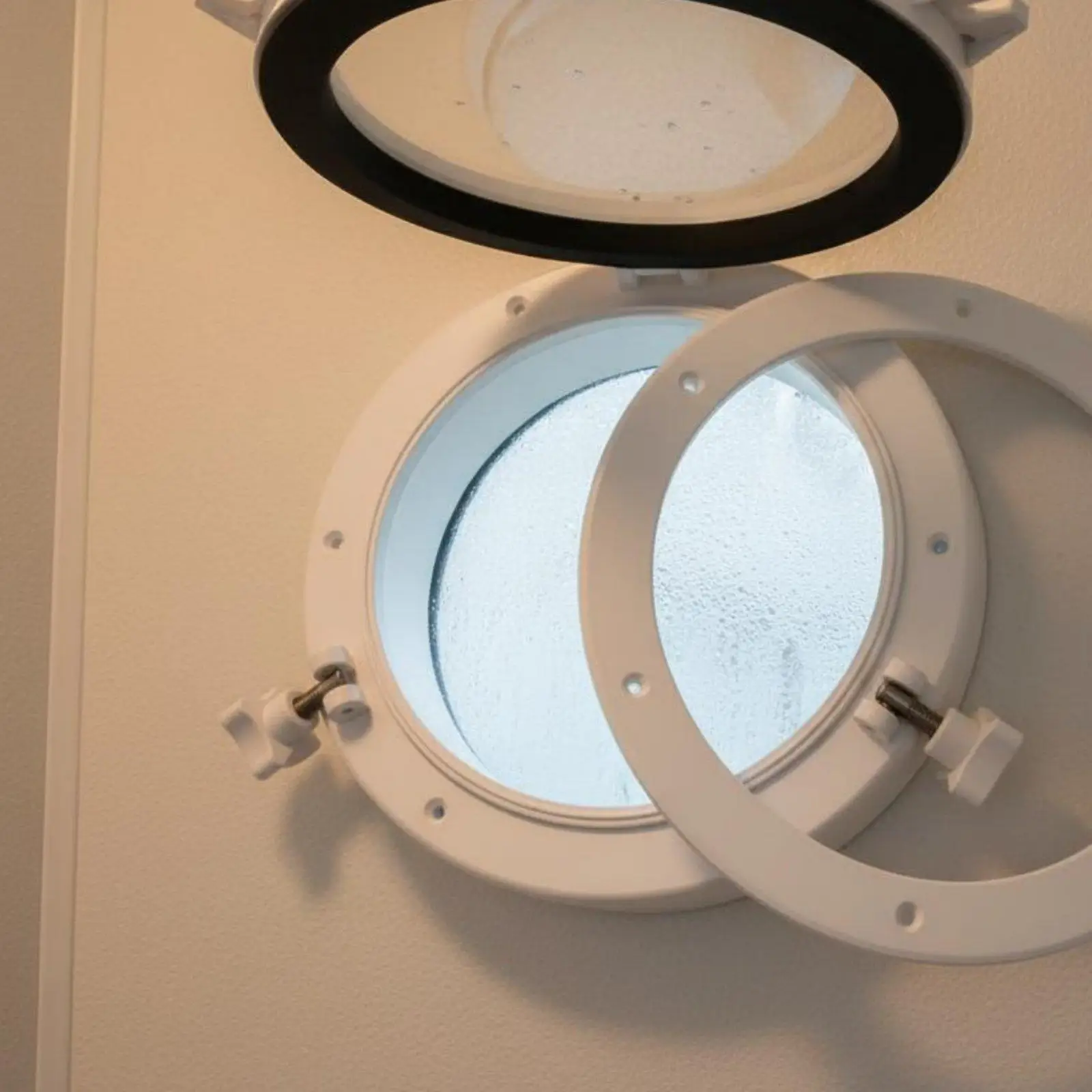 Watertight Marine Porthole for Boat RV Yacht Round Window with 4mm Glass and Locking Knobs Easy Open