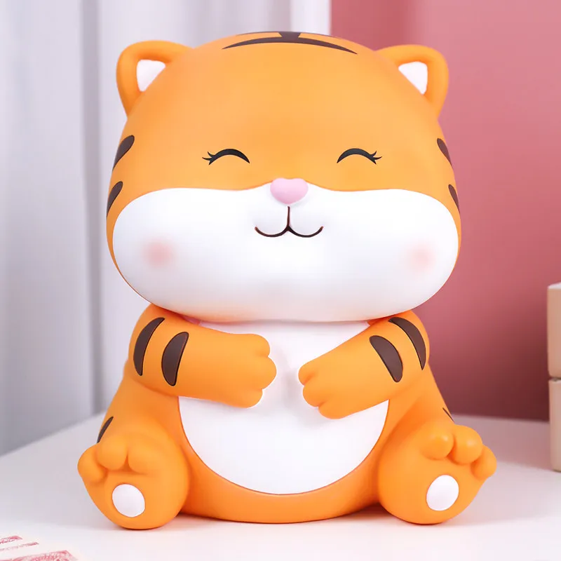 

Kawaii Tiger Money Boxes Storage Euro Coin Room Decor Clear Unique Aesthetic Safe Piggy Bank Chinese Style Spaarpot Home Decor