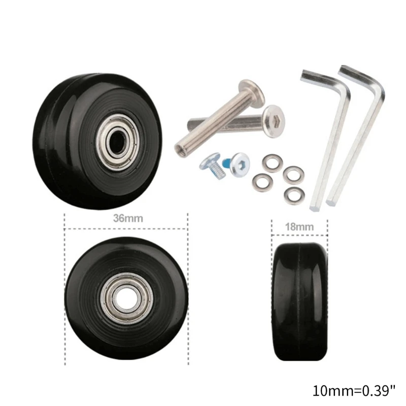 1pc Suitcase Wheels Trolley  Luggage Wheels Flexible Luggage Suitcase Swivel Wheels Mute Suitcase Replacement Wheels