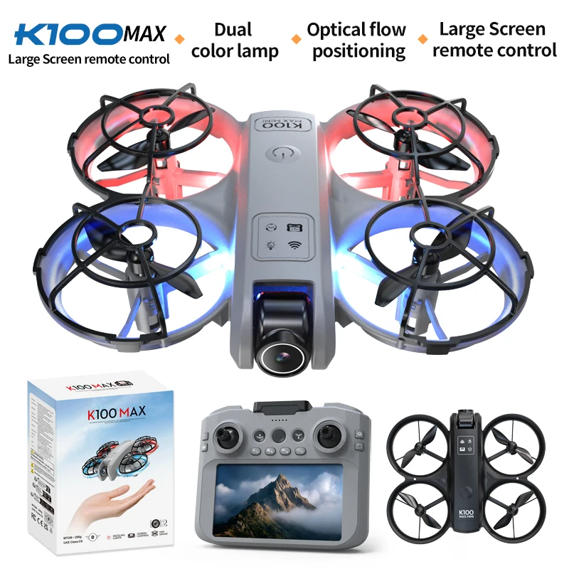 K100 MAX Mini GPS Drone 8K HD Camera Real Time Video Transmis Screen Control Obstacle Avoidance Aerial Photography RC Quadcopter