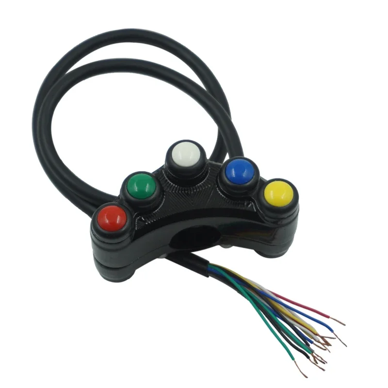 

Универсальный алюминиевый 7/8 "22 мм мотоциклетный переключатель на руле, указатель поворота, фара, противотуманная фара, звуковой сигнал ВКЛ/ВЫКЛ, стартовый переключатель управления Kill