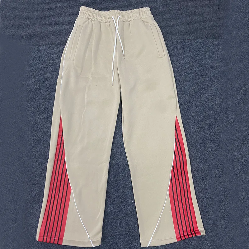 موضة المشارب السراويل خمر الهيب هوب عداء ببطء الرياضة قيعان التباين الرباط Sweatpants تقسم جيب فضفاض النساء السراويل #4